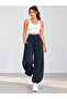 Women's High Waist Modal Fabric Loose Fit Baggy Jogger Sweatpants with Elastic Cuffs, Pockets, and Drawstrings - 4