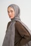 Monogram pattern tencel wool viscose shawl anthracite - 3