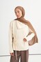 Monogram Pattern Tencel Wool Viscose Shawl Walnut Shell - 2
