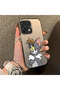 Oppo A6 Pro 5g Compatible Silicone Edge Hard Back Case Mouse Pattern Lover Couple Phone Case - 3