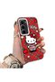 Infinix Hot 60 Pro Plus Compatible Silicone Edge Hard Back Case Kitty Patterned Lover Couple Phone Case