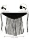 Women's Suede Tassel Corset Belt - Western Boho Style Tie-Back Waist Belt