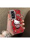 Infinix Hot 60 5g Compatible Silicone Edge Hard Back Case Kitty Patterned Couple Phone Case - 3