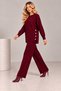 Women's 2-piece knit set with side button detail - 2