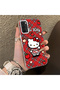 Oppo A54 4g Compatible Silicone Edge Hard Back Case Kitty Patterned Couple Phone Case - 3