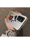 Samsung Galaxy S22 Ultra Compatible Silicone Edge Hard Back Case Mickey Patterned Couple Phone Case - 4