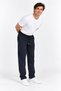 Men's Plain Navy Blue Baggy Sweatpants, Shaded, Winter, Oversize, Comfortable Fit - 4