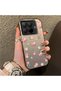 15t Pro Compatible Silicone Edge Hard Back Case Floral Patterned Lover Couple Phone Case - 3