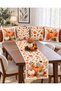 Pumpkin Cone and Autumn Leaves 4-Piece Throw Pillow Cover Runner Set - 3