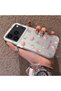 For iPhone 17 Pro Compatible Silicone Edge Hard Back Case Floral Pattern Couple Phone Case - 2