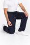 Men's Plain Navy Blue Baggy Sweatpants, Shaded, Winter, Oversize, Comfortable Fit - 6