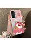 Samsung Galaxy A54 Compatible Silicone Edge Hard Back Case Lotso Patterned Lovers Couple Phone Case - 3