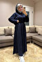 6016 - Stylish, Comfortable, Loose Viscose Soft Modal Fabric Lina Interlock Hooded Skirt Women's Set - 6