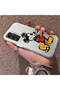 Samsung Galaxy A34 5g Compatible Silicone Edge Hard Back Case Mickey Patterned Couple Phone Case - 2