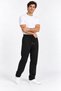 Men's Plain Black Baggy Sweatpants, Shaped, Winter, Oversize, Comfortable Fit - 5