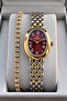 Women's Wristwatch Claret Red Dial Gift Box and Bracelet.Hm25198S01-1 - 3
