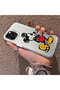 For iPhone 15 Pro Max Compatible Silicone Edge Hard Back Case Mickey Pattern Couple Phone Case - 2