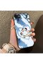 iPhone 8 Compatible Silicone Edge Hard Back Case Anime Pattern Loving Couple Phone Case - 3