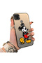 Redmi 9C Compatible Silicone Edge Hard Back Case Mickey Patterned Couple Phone Case
