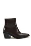 Women's Valore Short Heeled Short Boots - Brown-Patent Leather - 4