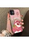iPhone 12 Mini Compatible Silicone Edge Hard Back Case Lotso Patterned Lovers Couple Phone Case - 3