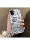 iPhone 12 Pro Compatible Silicone Edge Hard Back Case Shell Patterned Couple Phone Case - 3