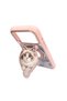 iPhone 18 Pro Max Compatible Magsafe Embroidered Cat Mirror Detail Real Denim Detailed Case with Stand
