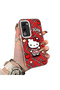 For Oppo A5 4g Compatible Silicone Edge Hard Back Case Kitty Patterned Loving Couple Phone Case