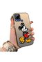 Realme C15 Compatible Silicone Edge Hard Back Case Mickey Patterned Couple Phone Case