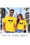 Adult Unisex Yellow Emoji T-shirt - Round Neck Short Sleeve Cotton Tee - Soft and Comfortable Wear - 3