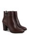 L065.150K Genuine Antique Leather Metal Buckle Thick Block Heel Jurdan Sole Beige Women's Boots - 3