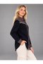 Women's Black and Brown Garnished Snap Button Oversize Shirt – Western Style Long Sleeve Stylish Shirt - 5
