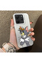 Redmi Note 14 Compatible Silicone Edge Hard Back Case Mouse Pattern Couple Phone Case - 3