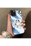 For iPhone 13 Pro Compatible Silicone Edge Hard Back Case Anime Pattern Couple Phone Case - 3