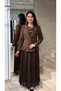 Women's 3-Piece Evening Dress Set Stone Embellished Blazer Jacket with Lace Long Skirt - Single Button Three-Piece Set Stylish Special Occasion Set Event & Engagement Set - 3