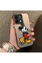 Vivo Y28 Compatible Silicone Edge Hard Back Case Mickey Patterned Couple Phone Case - 3