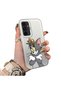 Samsung Galaxy A54 Compatible Silicone Edge Hard Back Case Mouse Patterned Couple Phone Case