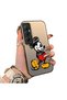 Realme C65 Compatible Silicone Edge Hard Back Case Mickey Patterned Couple Phone Case