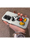 Poco X7 Pro Compatible Silicone Edge Hard Back Case Mickey Patterned Couple Phone Case - 2