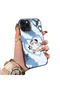 حافظة هاتف متوافقة مع هاتف iPhone 11 Pro Max مصنوعة من السيليكون بحافة صلبة وخلفية صلبة بنمط الرسوم المتحركة للزوجين