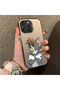حافظة هاتف متوافقة مع iPhone 16 Pro Max مصنوعة من السيليكون بحافة صلبة وخلفية صلبة بنمط فأرة للزوجين - 3