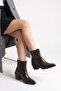 Women's Valore Short Heeled Short Boots - Brown-Patent Leather - 2