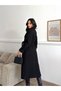 Buttoned Belted Lined Long Cashmere Coat - 5