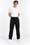 Men's Plain Black Baggy Sweatpants, Shaped, Winter, Oversize, Comfortable Fit - 2