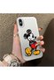 iPhone XS Max Compatible Silicone Edge Hard Back Case Mickey Pattern Loving Couple Phone Case - 3