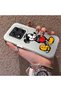 Redmi Note 14 Pro Compatible Silicone Edge Hard Back Case Mickey Pattern Couple Phone Case - 2