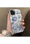 iPhone 12 Pro Max Compatible Silicone Edge Hard Back Case Shell Patterned Couple Phone Case - 3