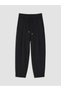 Black Women's Thick Sweatpants with Elastic Waist - 5