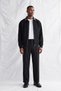 Men's Grandland Leather Detailed Premium Cashmere Jacket Black - 2