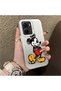 Vivo Y16 Compatible Silicone Edge Hard Back Case Mickey Pattern Couple Phone Case - 3